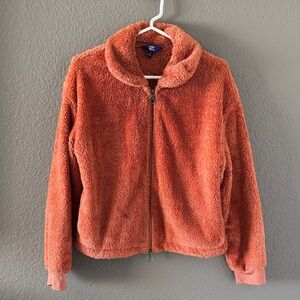 Cozy Orange Sherpa Jacket